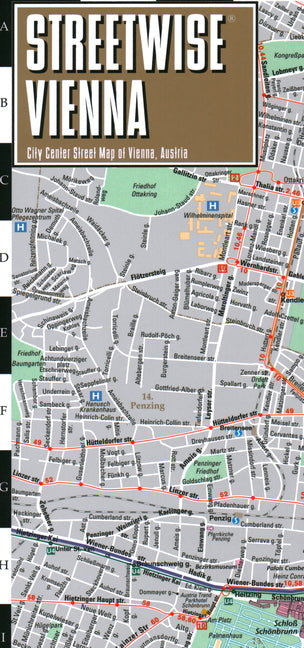 Streetwise Vienna Map - Laminated City Center Street Map of Vienna, Switzerland