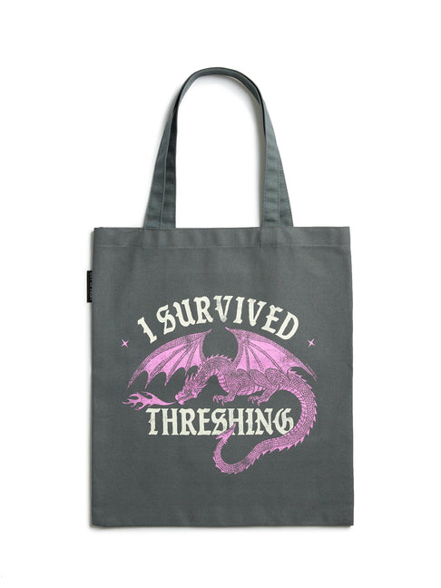 Rebecca Yarros's Fourth Wing: I Survived Threshing (Pink Dragon) Tote Bag