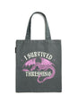 Rebecca Yarros's Fourth Wing: I Survived Threshing (Pink Dragon) Tote Bag