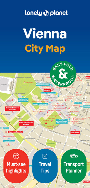 Lonely Planet Vienna City Map: Durable, Waterproof, Easy-Fold Planning Map with Attractions & Walking Tours