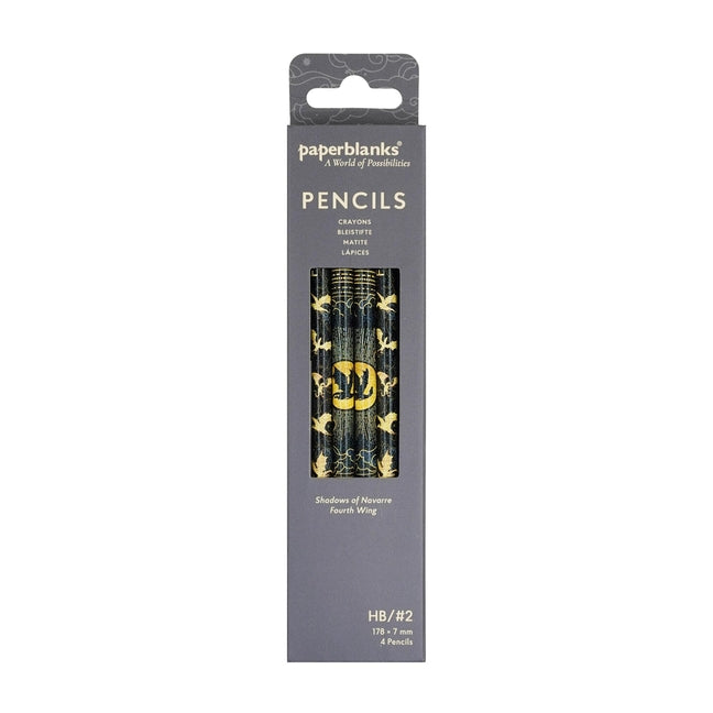 Fourth Wing Shadows of Navarre/Fourth Wing 4 Pack Pencils, Rebecca Yarros' Empyrean Collection by Paperblanks