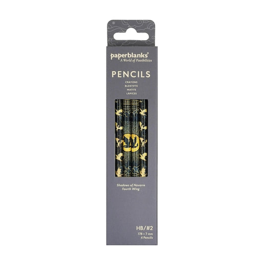 Fourth Wing Shadows of Navarre/Fourth Wing 4 Pack Pencils, Rebecca Yarros' Empyrean Collection by Paperblanks